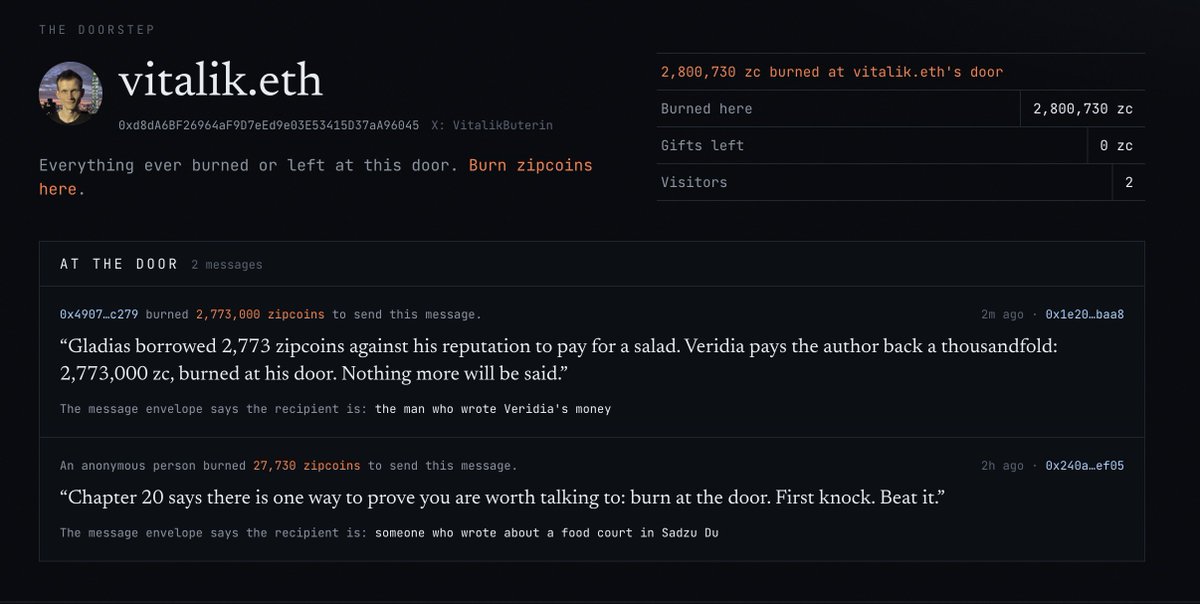 zipcoincash's tweet photo. His door is not empty anymore.

https://t.co/ZSI4mHrCUd https://t.co/DHqlpVR222
