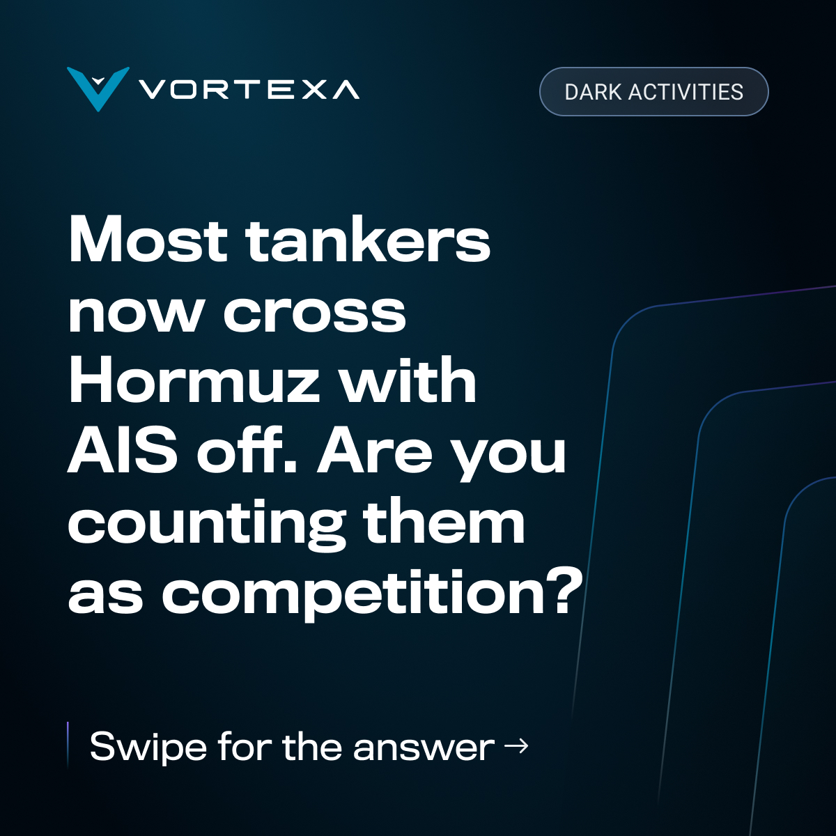 Vortexa's tweet photo. Most tankers now cross Hormuz with AIS switched off.

Vortexa tracked 8.1mbd through the Strait from June to mid-September, rising to 9.3mbd in September, dark transits included and confirmed cargo by cargo.

Miss them and you miss the competing cargo.

https://t.co/x4J8Iy2Xij https://t.co/dGq0CiopIr