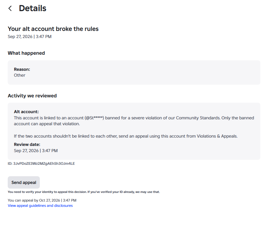 MrMysteriousOG's tweet photo. At the beggining of this year, Roblox banned my main account for apparently being connected to another account in which severely broke the rules. I had no connection to this account; I couldn't appeal it. Now they banned another account for being connected to that same account. https://t.co/R9HPONlIL7