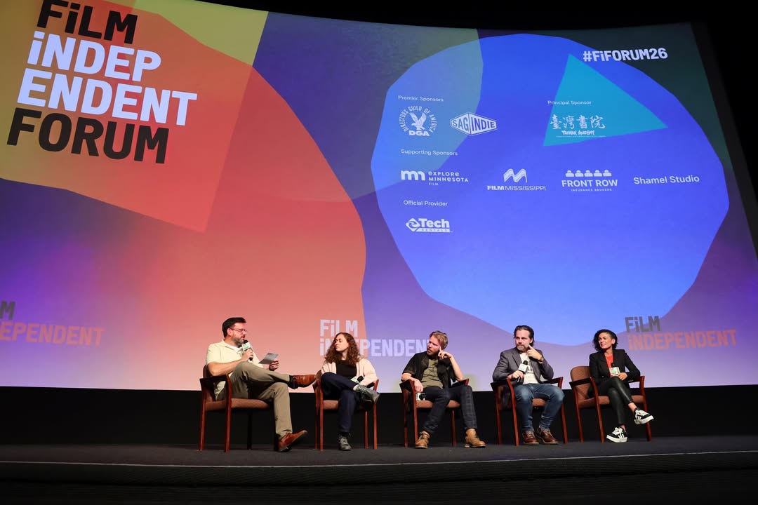 filmindependent's tweet photo. One last screening to close out an incredible #FiForum26 weekend. 🌎📹 Thank you to ‘Doc Meets World’ directors Chris Levitus and Zane Rubin, producer Alexandra Barreto, actor Rider Strong and moderator Jeremy Aguilera-Gaudette (Project Manager, Film Independent).
📸: Emma McIntyre/Getty Images