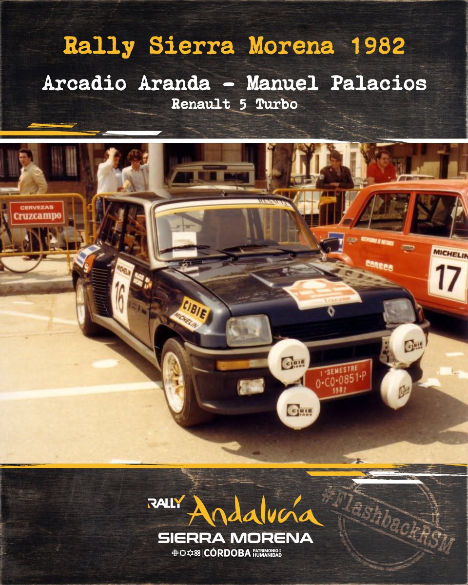 Rsierramorena's tweet photo. En este #FlashbackRSM recordamos a Arcadio Aranda y Manuel Palacios, quienes lograron la 6ª plaza en el Sierra Morena de 1982 con este R5 Turbo. Meses después, lamentablemente, perdieron la vida en un trágico accidente en el Rally Costa de La Luz. 🕊 https://t.co/HiwTZSFTJS