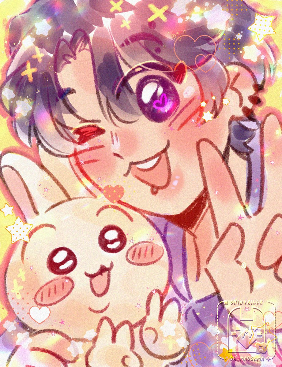 Shinvaille's tweet photo. I'm late for rabbit day... so here usagi and jk 🐰 https://t.co/uKqU2SB3tx