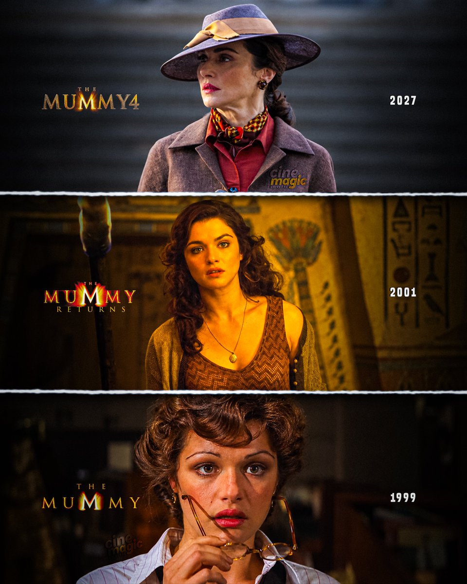 cine__magic's tweet photo. She was our childhood crush in 1999.
She was our hero in 2001.

Now in 2027, Evelyn O'Connell is coming home.

Some characters don't age, they become LEGENDS. Rachel Weisz forever. https://t.co/JqJdys5mUN