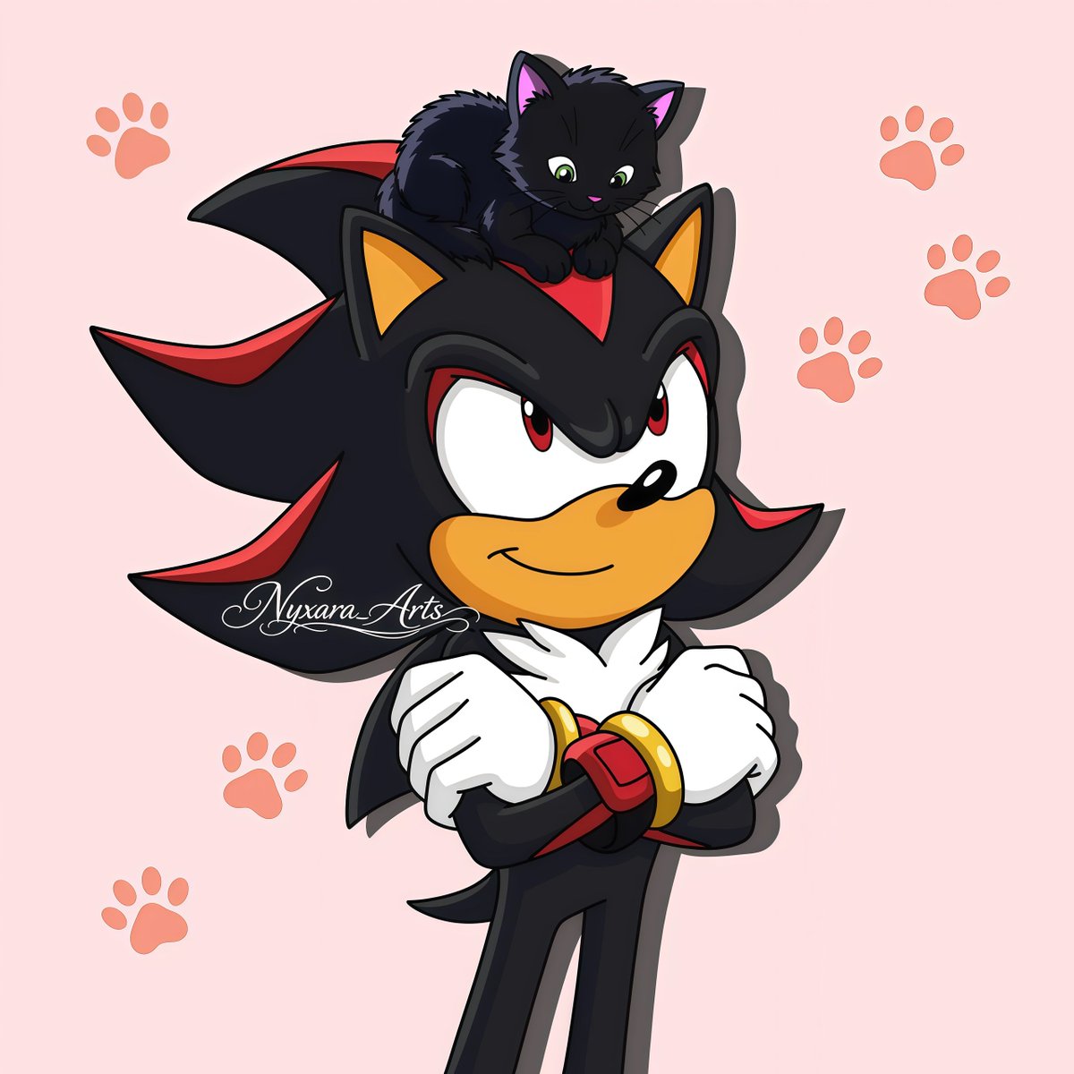 nyxara_arts's tweet photo. This no need any word 😭😍☺️
Freaking cute 😭
For my friend @msvartzy 
#shadowthehedgehog #kitty #fanart #art https://t.co/SnOhpd7LBW