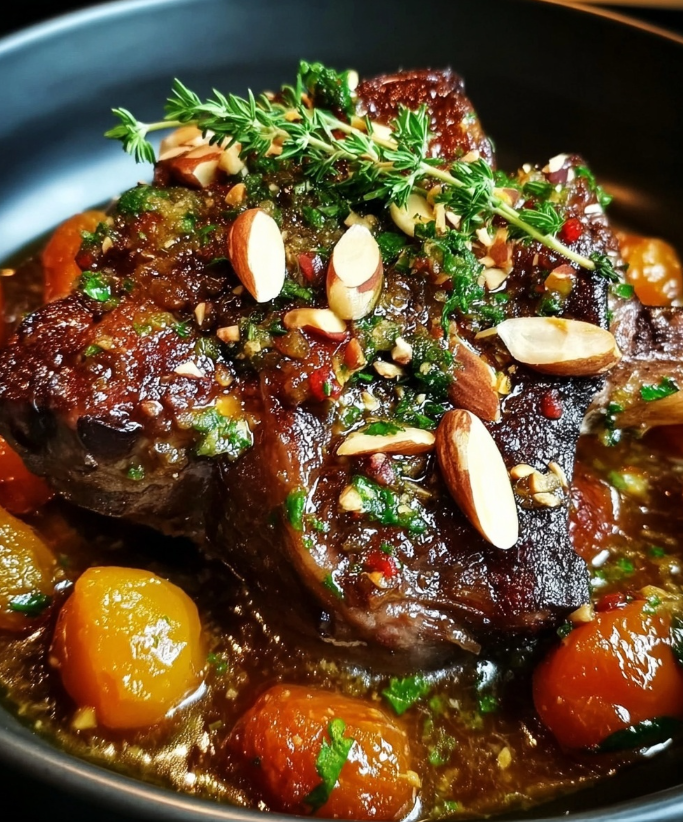 summer_food's tweet photo. Moroccan-Inspired Braised Lamb Shoulder with Apricots, Toasted Almonds & Warm Spices

🛒 Ingredients
1 boneless lamb shoulder (about 3–4 lbs)

Salt and freshly ground black pepper

2 tablespoons olive oil

1 large onion, finely chopped

4 garlic cloves, minced

1 teaspoon ground cinnamon

1 teaspoon ground cumin

1 teaspoon ground coriander

½ teaspoon smoked paprika

¼ teaspoon ground cloves

1 tablespoon tomato paste

½ cup dried apricots, halved

½ cup blanched almonds, toasted

½ cup chicken or lamb broth

½ cup orange juice

Zest of 1 orange

2 tablespoons honey

Fresh parsley or cilantro, for garnish

👩‍🍳 Directions

1️⃣ Prepare and Sear the Lamb
Preheat the oven to 325°F (160°C). Pat the lamb shoulder dry and season generously with salt and black pepper on all sides. Heat the olive oil in a large Dutch oven or heavy roasting pan over medium-high heat. Sear the lamb for 8–10 minutes, turning until it is evenly browned. Remove and set aside.

2️⃣ Build the Aromatic Base

In the same pan, add the chopped onion and sauté for 3–4 minutes until soft and translucent. Add the garlic, cinnamon, cumin, coriander, smoked paprika, and cloves. Stir constantly for 1 minute, allowing the spices to bloom and release their aroma.

3️⃣ Create the Braising Sauce
Stir in the tomato paste and cook briefly to deepen its flavor. Pour in the orange juice and broth, scraping the bottom of the pan to release any caramelized bits. Add the honey and orange zest, stirring until well combined.

4️⃣ Slow Braise
Return the lamb to the pan and scatter the dried apricots around it. Cover tightly and transfer to the oven. Braise for 2½ to 3 hours, basting occasionally, until the lamb is fork-tender and richly infused with the sweet and spiced sauce.

5️⃣ Finish and Serve
Toast the almonds in a dry skillet until golden and fragrant. Remove the lamb from the oven and let it rest for 10 minutes. Slice or gently shred the meat, spoon the sauce over the top, and finish with toasted almonds and fresh herbs.