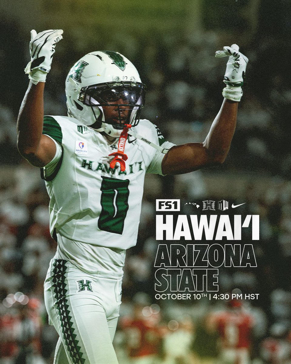 HawaiiFootball's tweet photo. Kick time is set for next week’s duel in the desert…

4:30 pm HT. FS1. 

#BRADDAHHOOD x #GoBows https://t.co/B1rRyi0Cjk