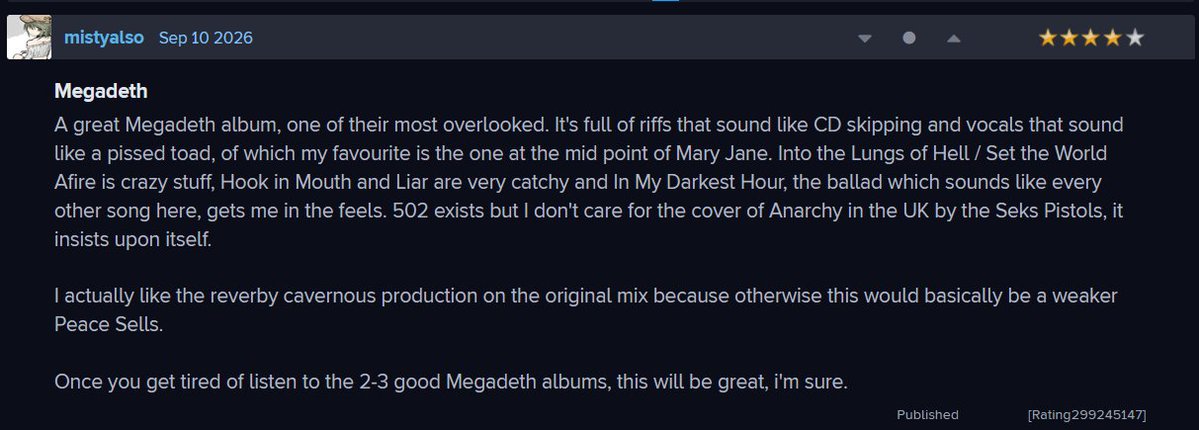 Misty_P_Music's tweet photo. My review of So Far, So Good... So What by Megadeth https://t.co/PhTvoupml3