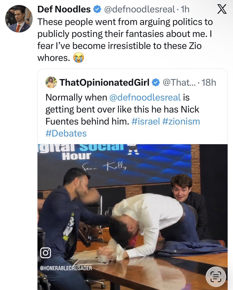 ThatZionistGirl's tweet photo. This dude talked shit about me calling me a whore all over X then wanted to put on an act when he saw me at jubilee and act like he didn’t try to assault a friend for clout. You came over and sat next to me after I refused to even say hi to you initially, but why would an anti Zionist let facts get in the way of anything?