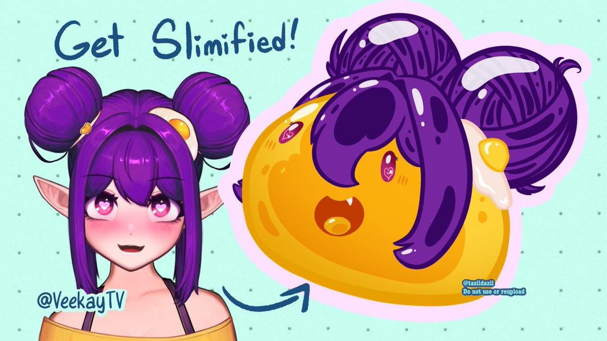 tazildazil's tweet photo. Hey guys, I just opened "Get Slimified" SKEB Comms on my VGen! Consider checking it out!

https://t.co/ug7eCVx8zr

(you should also check out the amazing cuties in this showcase! @VeekayTv @LittleeLemonn &amp; @lunar_nikki )
#vtuberart #cuteart #lunarnikkiart #slime #vgencomm https://t.co/WS45xYuzbe