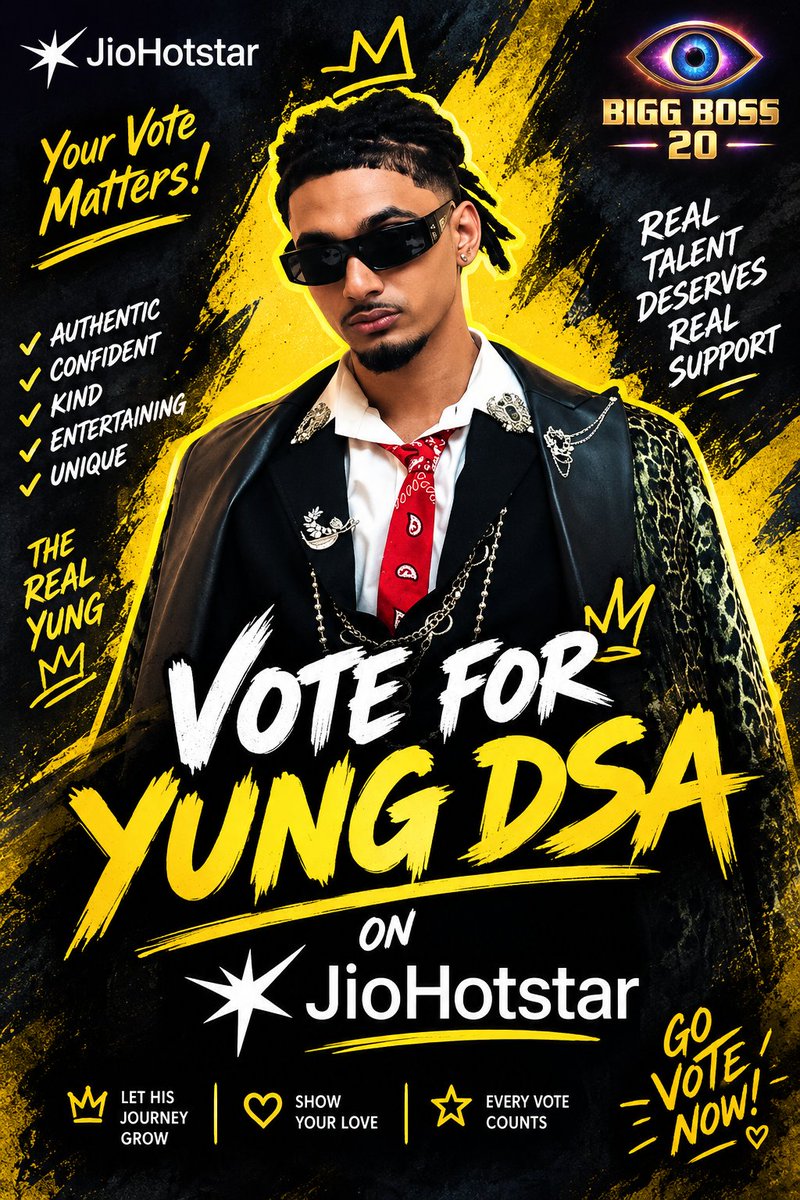 janvi2004f's tweet photo. 🚨 VOTE FOR YUNG! 🚨

Don’t let your support stop at posts and edits. Every vote matters. ❤️‍🔥
Keep supporting, keep voting, and keep showing the makers that Yung has a strong fanbase! 🔥

#YungDSA #BiggBoss20 https://t.co/ua1o0yCVfb