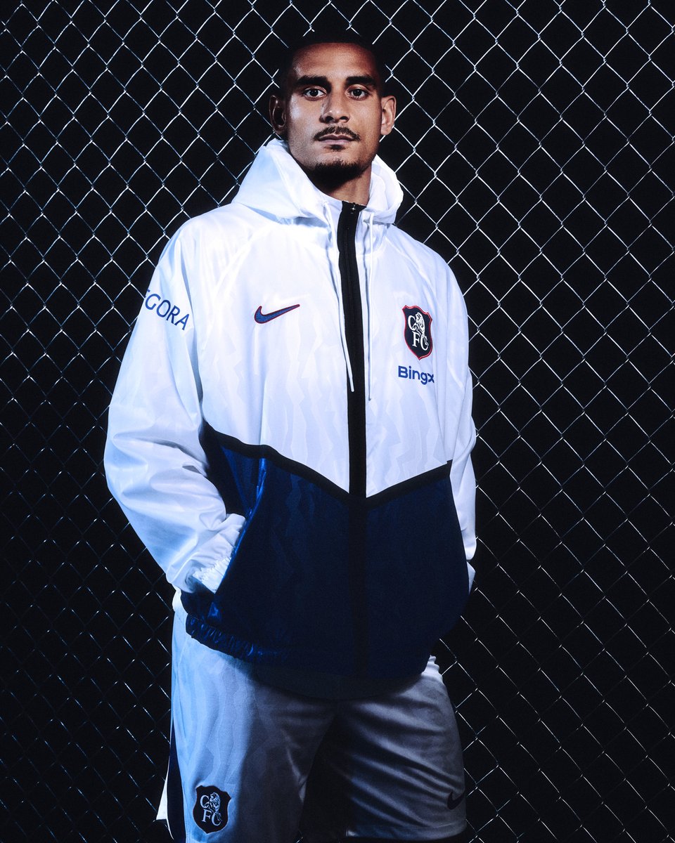 ChelseaFC's tweet photo. Prepared to defend the Pride. 🦁​
​
Max styles our new Pre-Match Top and Anthem Jacket. ​
​
The Third Kit Collection.​ Available now in-store and online.