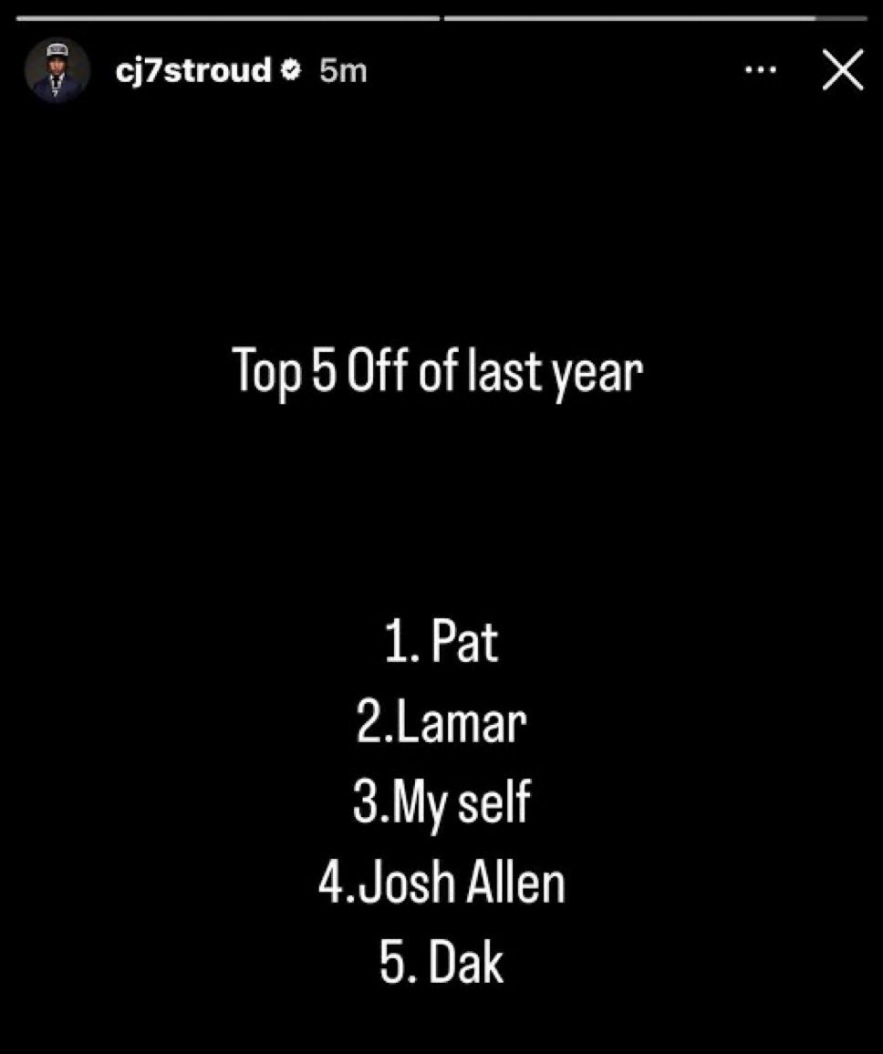 RavensPlug's tweet photo. . @CJ7STROUD https://t.co/cjA5fm9nFZ