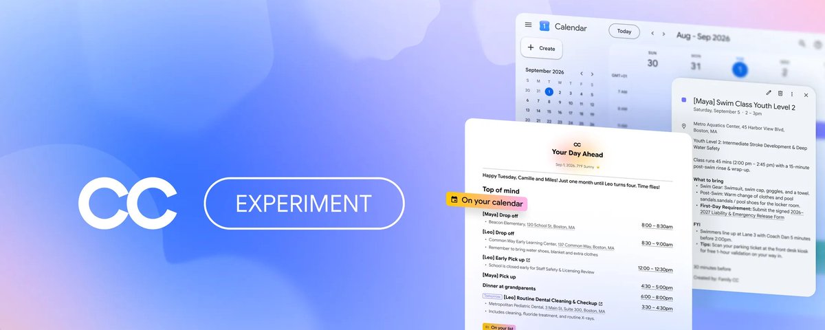 CC, our experimental AI agent built for families