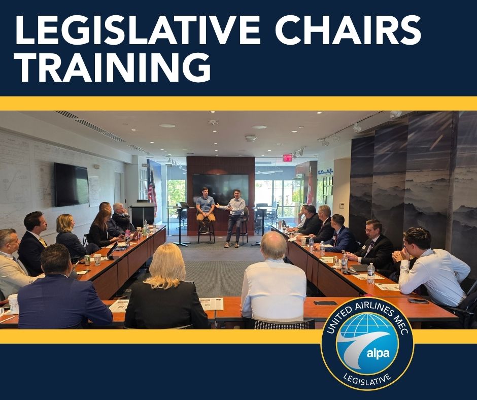 UnitedPilots's tweet photo. The United MEC's Government Affairs Committee recently wrapped up its second annual Legislative Chairs Training, giving pilot volunteers hands-on instruction in political advocacy from ALPA's Capitol Hill office. Thank you to all who participated! https://t.co/1pJb75yFCs