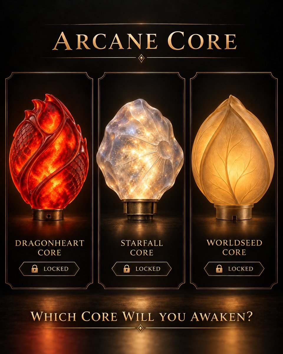 EldenCraft_'s tweet photo. ARCANE CORES REVEALED ✨
🔥 Dragonheart
🌠 Starfall
🌿 Worldseed
Reach $1.5M, vote after the campaign, and eligible backers get the winning Core FREE.
Which one will awaken?
https://t.co/MS9JEFJl2p
#WizardsLight #EldenCraft #Kickstarter #ArcaneCore #StretchGoal #dnd #ttrpg https://t.co/gJMk936d6y