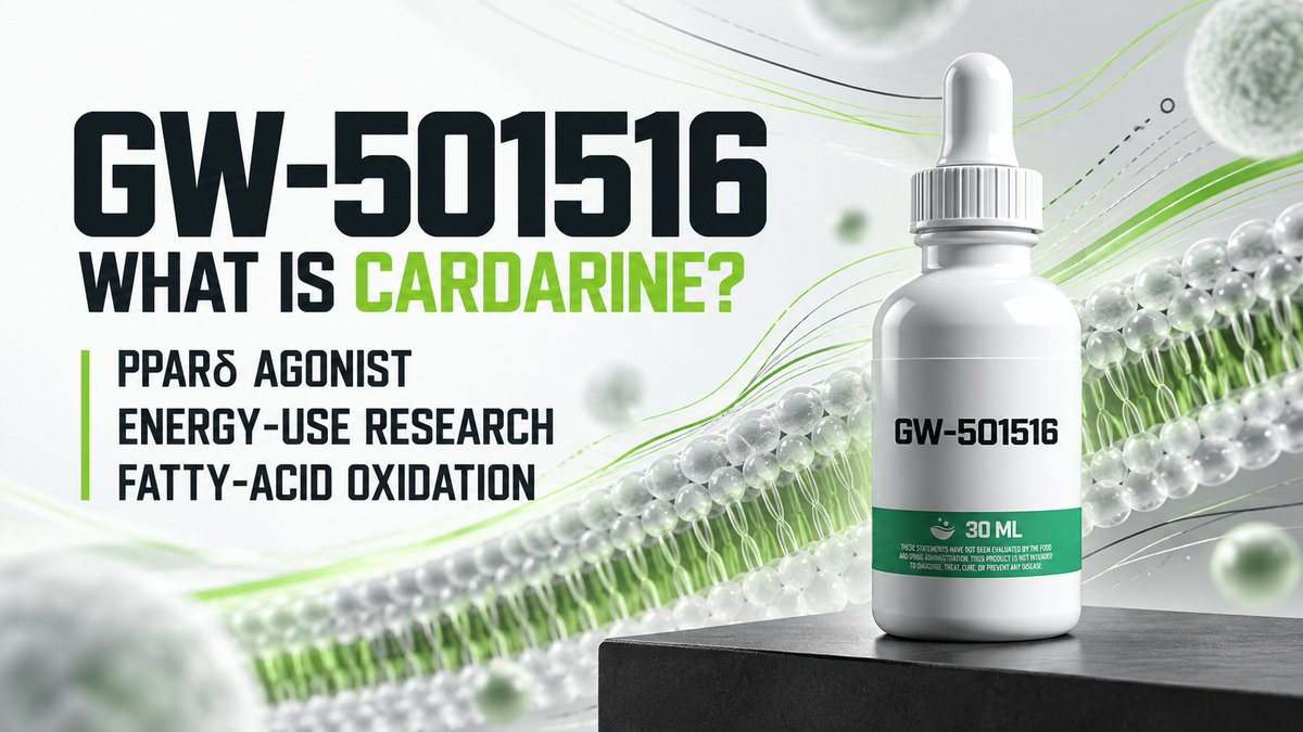 enhanced_info1's tweet photo. What is GW-501516?

Often called Cardarine, it is a research compound that activates PPARδ.

It is not a SARM. Its main research focus is how the body regulates energy use, fatty-acid oxidation and endurance-related metabolism. https://t.co/xzoRe0OmV8