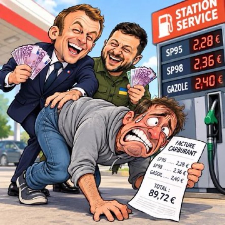 Danielo83's tweet photo. Tous les pays du monde baissent les prix à la pompe, les pays membres de l’UE aussi, SAUF EN FRANCE. 
C’est de l’arnaque pour faire les poches des français !!! 
L'emmanuel macron doit se plier comme tout le monde. Ses excuses bidons, ça suffit !!! https://t.co/rbPBSQn9aD