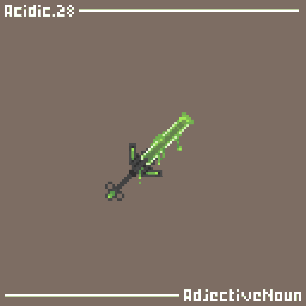 _AdjectiveNoun's tweet photo. Day 28 of #swordtember! - Acidic
#swordtember2026 https://t.co/s76wnJjqZ3