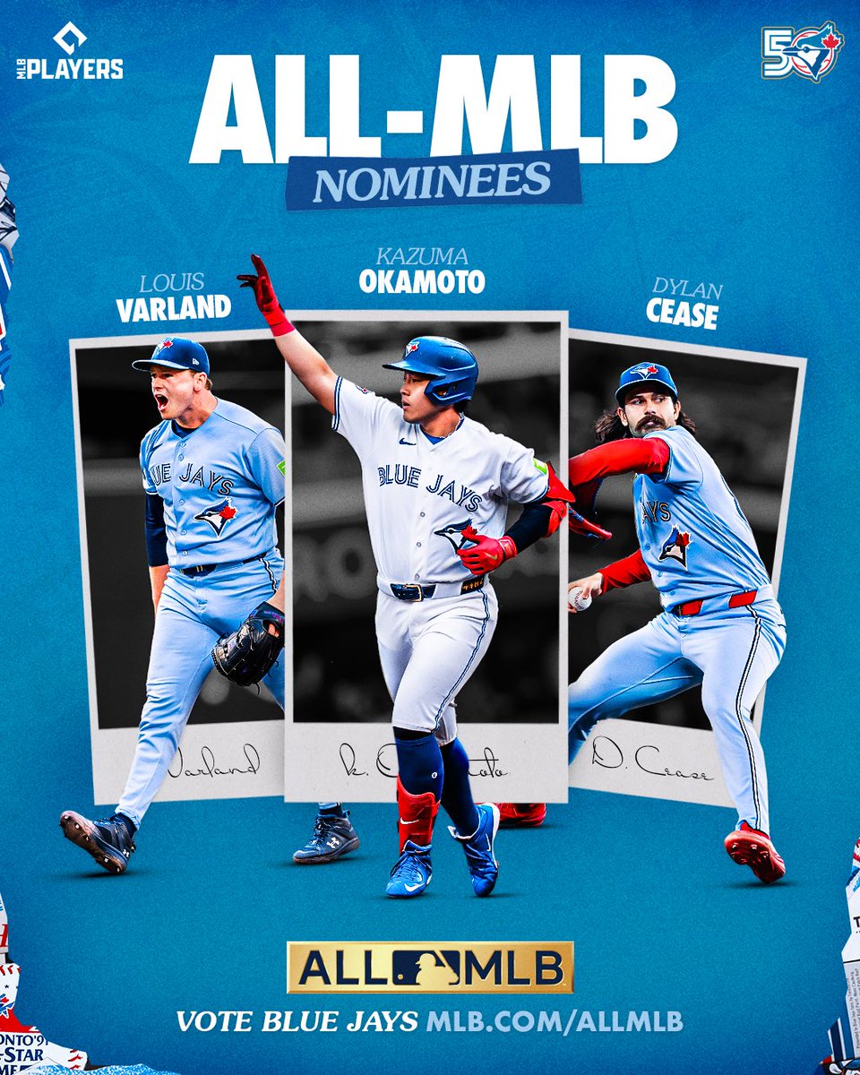 BlueJays's tweet photo. Louis, Kaz and DC are on this year’s #AllMLB ballot! 

Vote daily until October 9: https://t.co/IqPK85pnLY https://t.co/En9Gcqc9f8