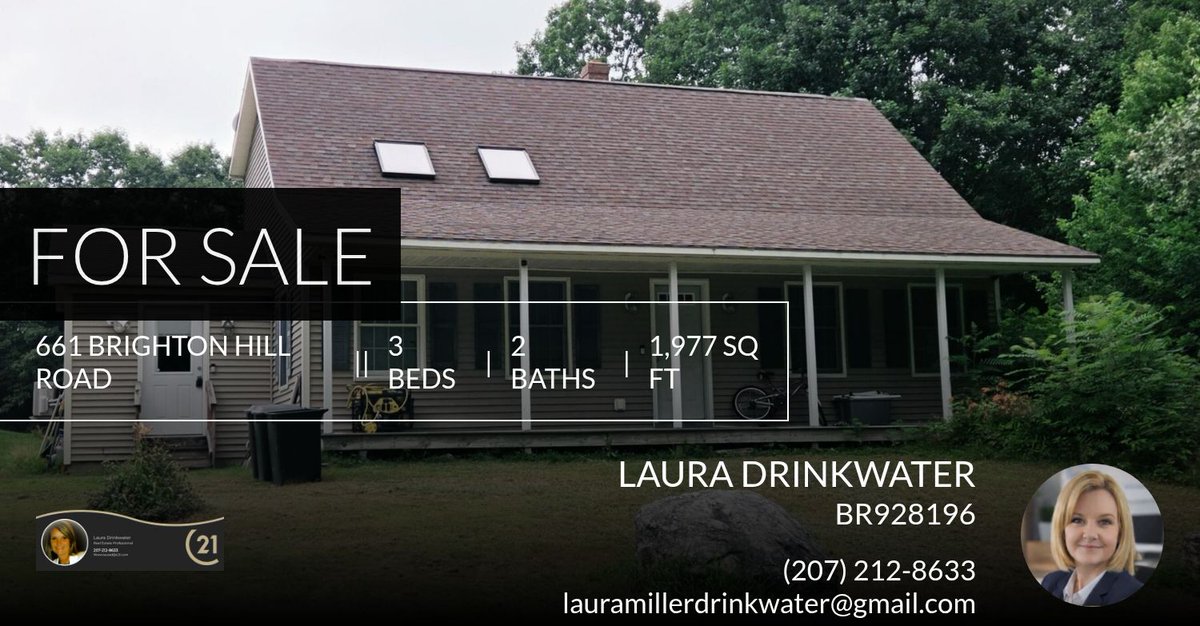 Lauradrinkh20's tweet photo. Are you looking for a home in the Minot area? If so, check out this listing before it's gone! Give me a call at (207) 212-8633 for more information.

Laura Drinkwater
Your local expert
Century 21 Advantage
207-212-8633 https://t.co/3f8Qz0mRp0