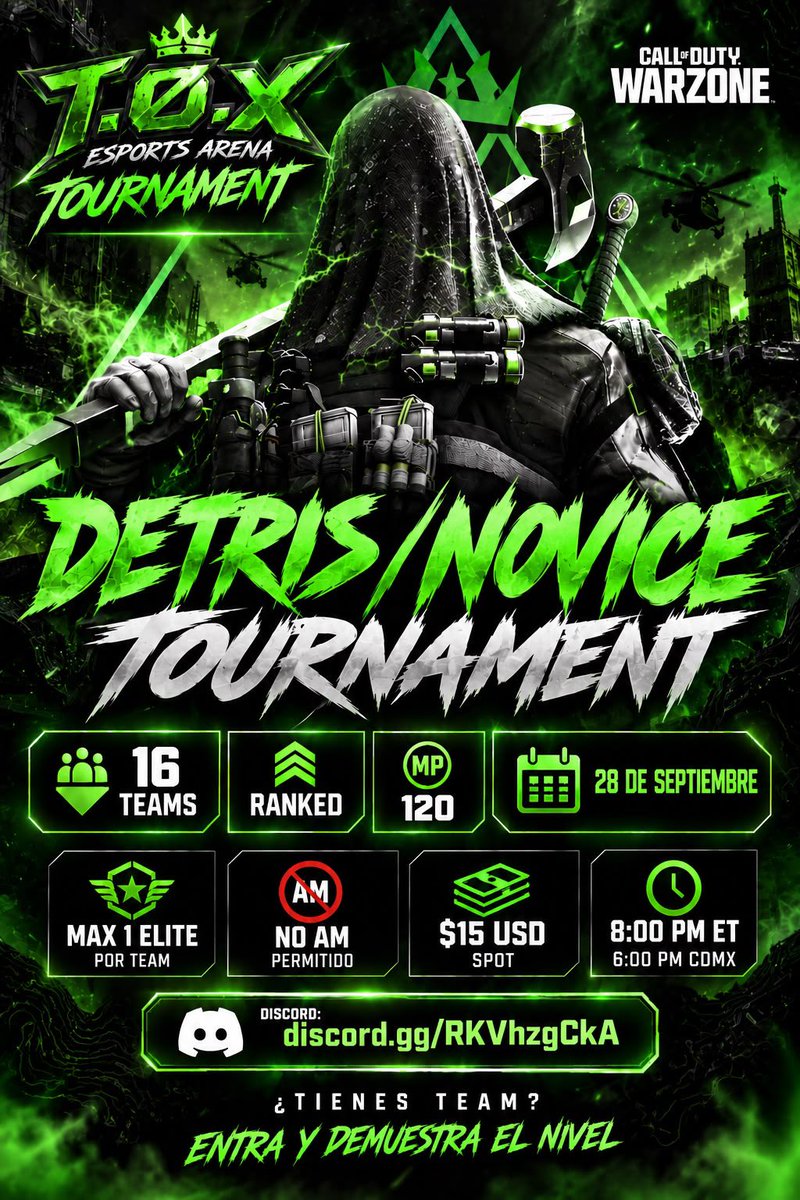 rynwark's tweet photo. TORNEO DETRIS HOY🔥🏆
Comenta “Spot” y te envío el form. https://t.co/vxxMKvnpVv