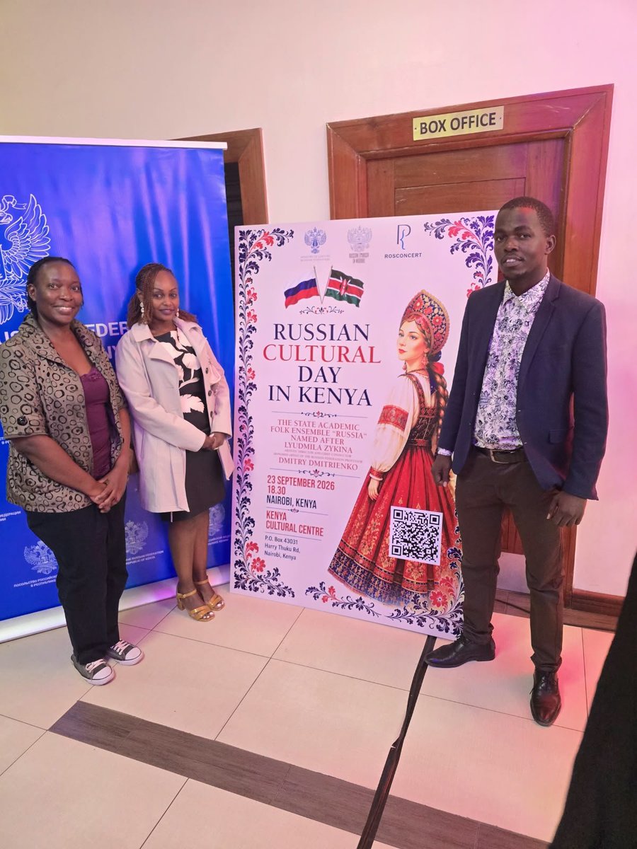 museumsofkenya's tweet photo. National Museums of Kenya had the pleasure of attending a captivating Russian cultural performance at the Nairobi National Theatre, hosted under the auspices of the Embassy of the Russian Federation in Kenya.

The evening featured the State Academic Folk Ensemble “Russia” 1/3 https://t.co/RE6E7Q18CP