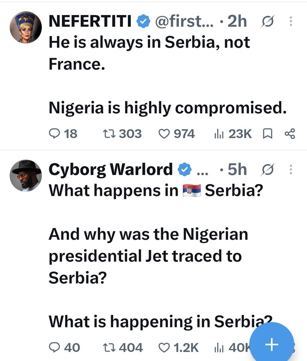 ersatzing's tweet photo. nisam još pohvatala šta se sve dešava u nigeriji, pobili su hiljade hrišćana kažu. 

ali nigerijci pišu da je njihov predsednik pobegao u srbiji, iskače mi dok pretražujem o nama.. https://t.co/28vyeV6Cw4