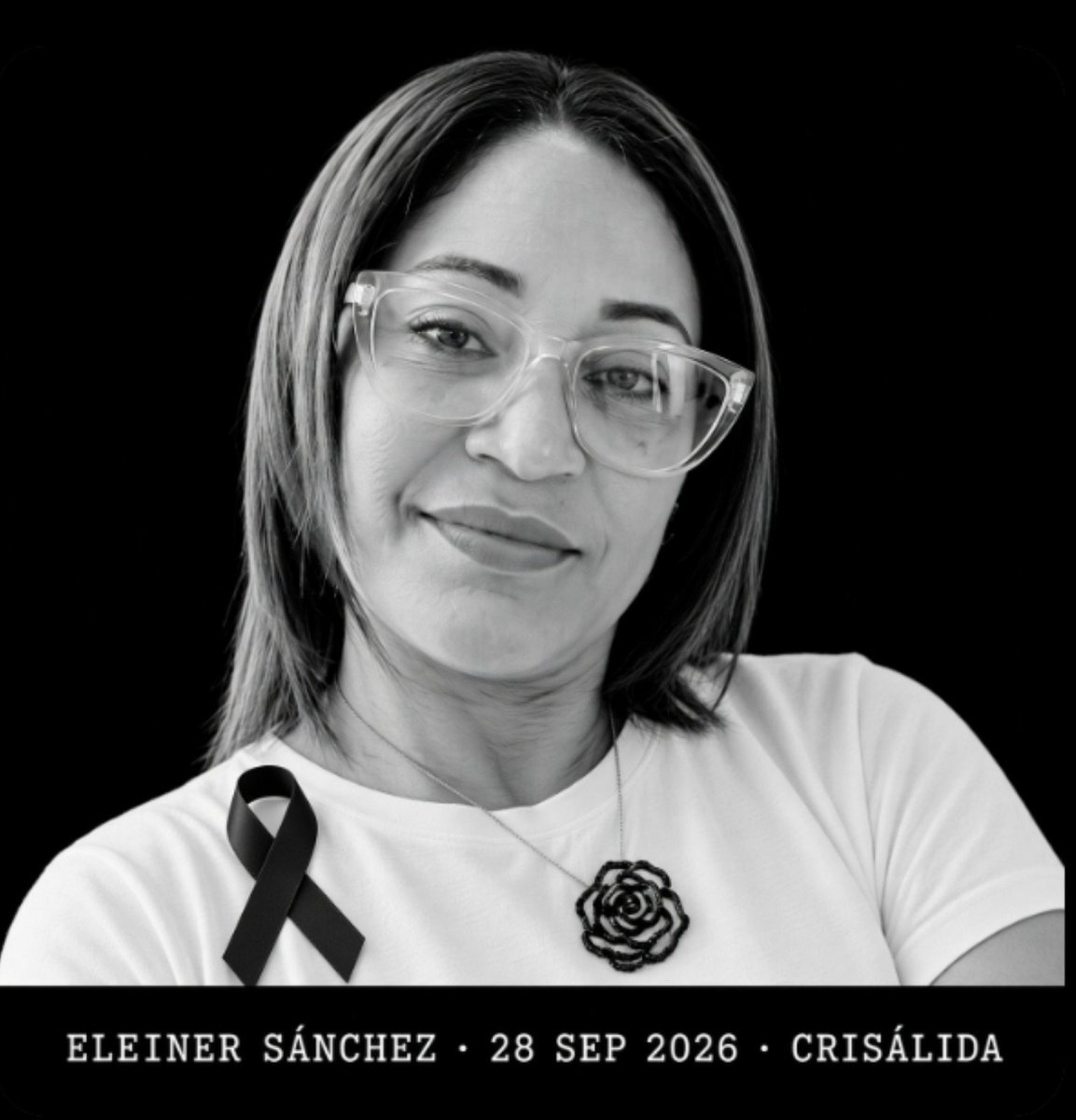 Yur_45's tweet photo. Eleiner Sánchez.
Hoy la sacaron de La Crisálida al hospital.
No alcanzó a llegar.
Casi dos años presa.
Se nos fue bajo custodia.
✝️ 28 de septiembre de 2026.

Eso duele sin necesidad de discurso
Queda su nombre. https://t.co/jGNNopRgnx