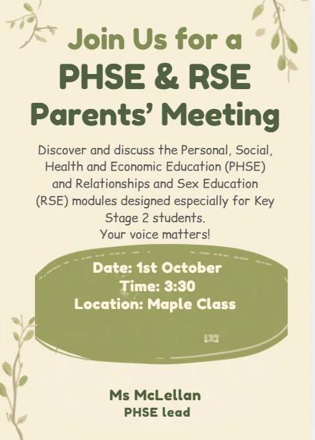 ForestersPS's tweet photo. 📢 Key Stage 2 Parents & Carers!
Join us for a PHSE & RSE Parents’ Meeting to discover and discuss our Key Stage 2 curriculum. Your voice matters!
🗓 Date: 1st October
⏰ Time: 3:30 PM
📍 Location: Maple Class
We look forward to seeing you there💬✨
#PHSE #RSE #KS2 #ParentEngagement #SchoolCommunity