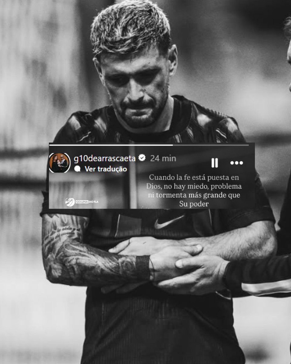 ColunadoFla's tweet photo. Arrascaeta se pronuncia após lesão! 💬

🗣️ “Quando se deposita fé em Deus, não há medo. Nenhum problema ou tempestade é maior que o Seu poder.” https://t.co/him7irUCft