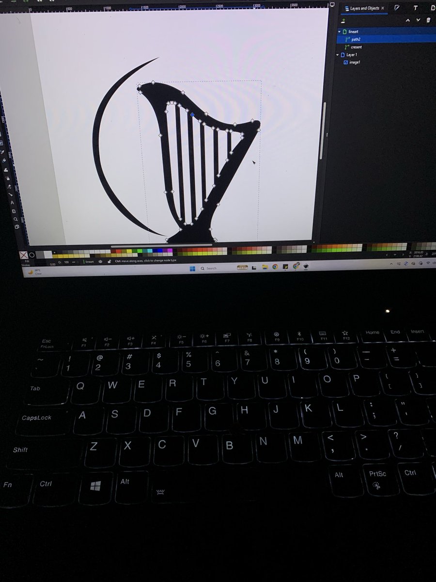 aomiitsukuyomi's tweet photo. another logo from the same client ^^ I am quite enjoying on using inkspace now! https://t.co/TrWRZPCJ0L