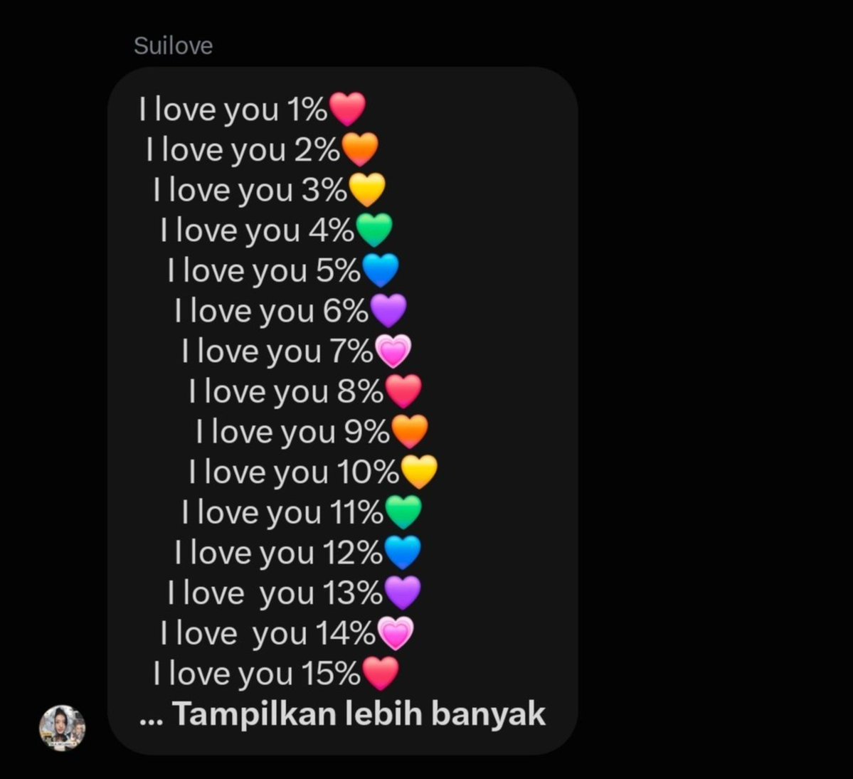 ujamessi's tweet photo. sebelum bobo suka ngeledek kalau di "I love you more" in. sekalinya ngomong I love you malah warna warni. senengnya punya ayang @meovvown https://t.co/M6fxV66hhl