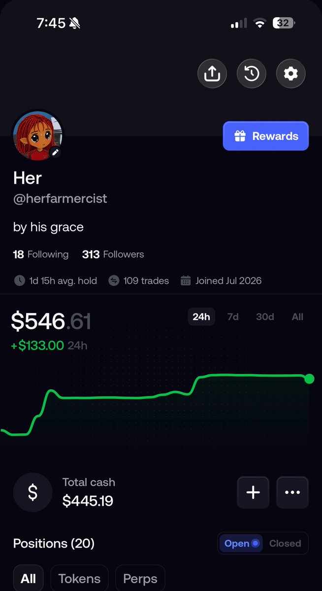 herfarmercist's tweet photo. From $10 to $500

My wish is to make this $1000

Follow me on fomo to copy trade me or copy trade me automatically, check comments. https://t.co/hV1t8ttC2O