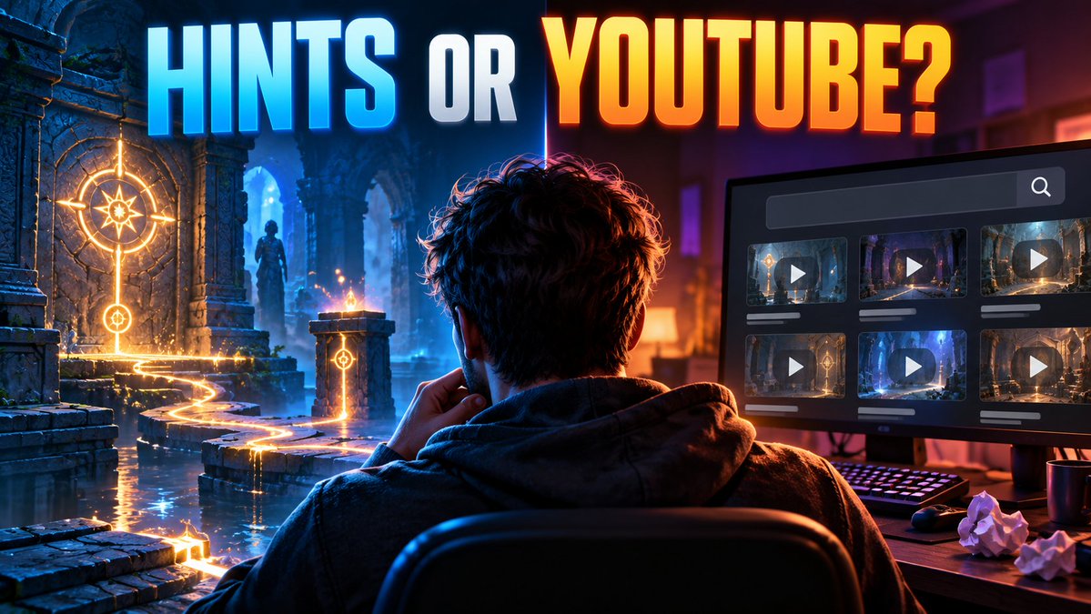 ConfidentGamers's tweet photo. Gaming hot take:
A smart hint system is better game design than forcing players to leave the game and search YouTube.

Give us a nudge—not the entire answer.

Agree or disagree? 🎮

#GameDesign #GamingDiscussion #GamingCommunity #ConfidentGamers
#RealGamersKeepGaming https://t.co/58IEPbpycA