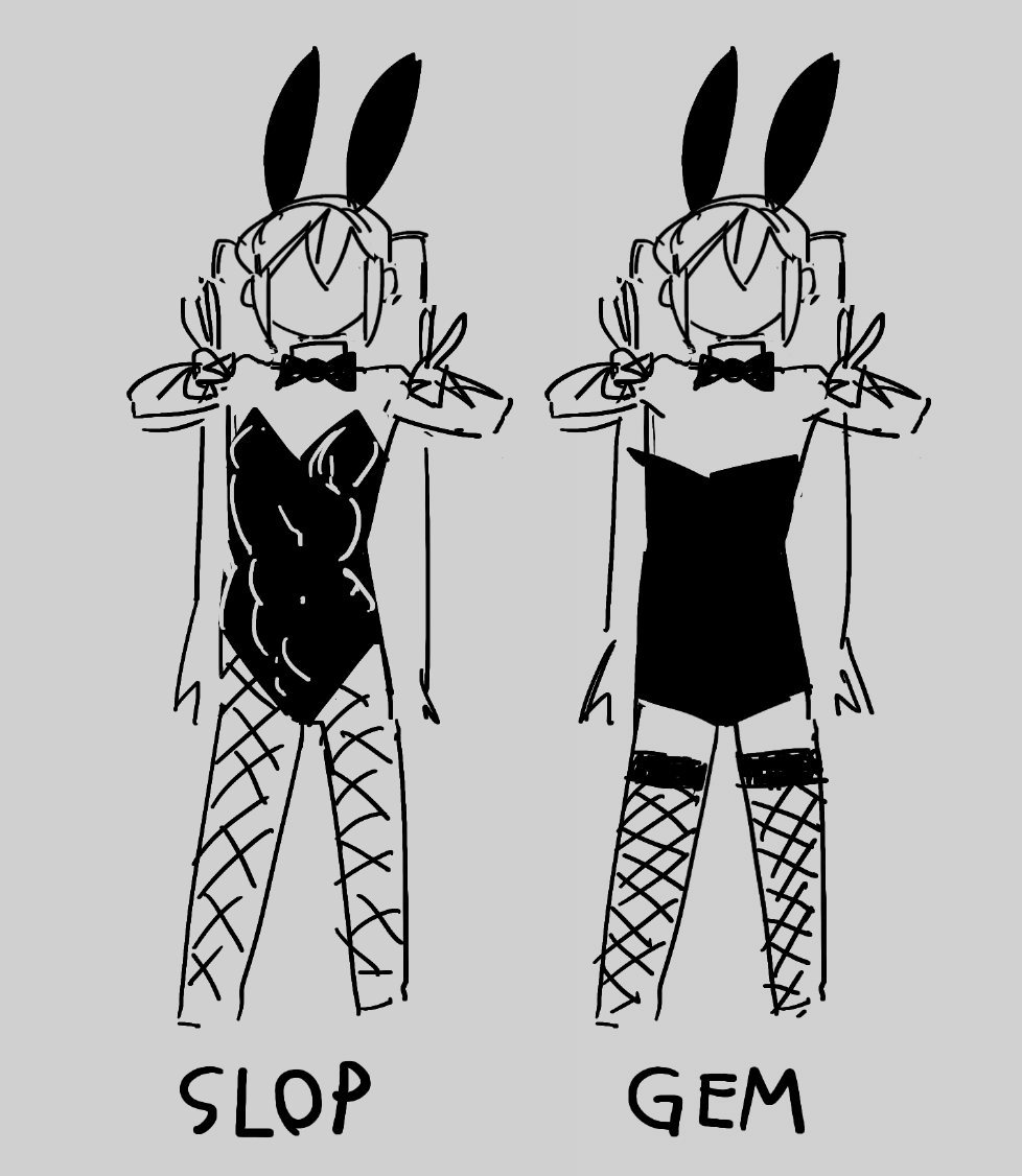 HRRASHTHING's tweet photo. i used to hate bunnysuits before i realized its actually about how u draw it https://t.co/2WZ3HJjQhj