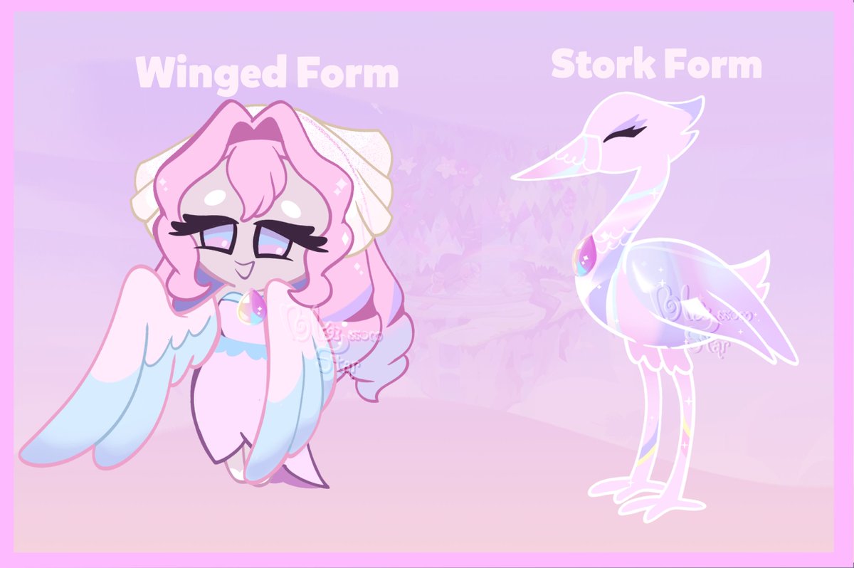cosmigato__'s tweet photo. @KiruKrono Not sure if you accept Cookie Run OCs, but I wanna give it a shot with mine ^^;; her name is Sugar Lace Stork Cookie
(Thanks for this chance btw) https://t.co/yvUL34lWEl