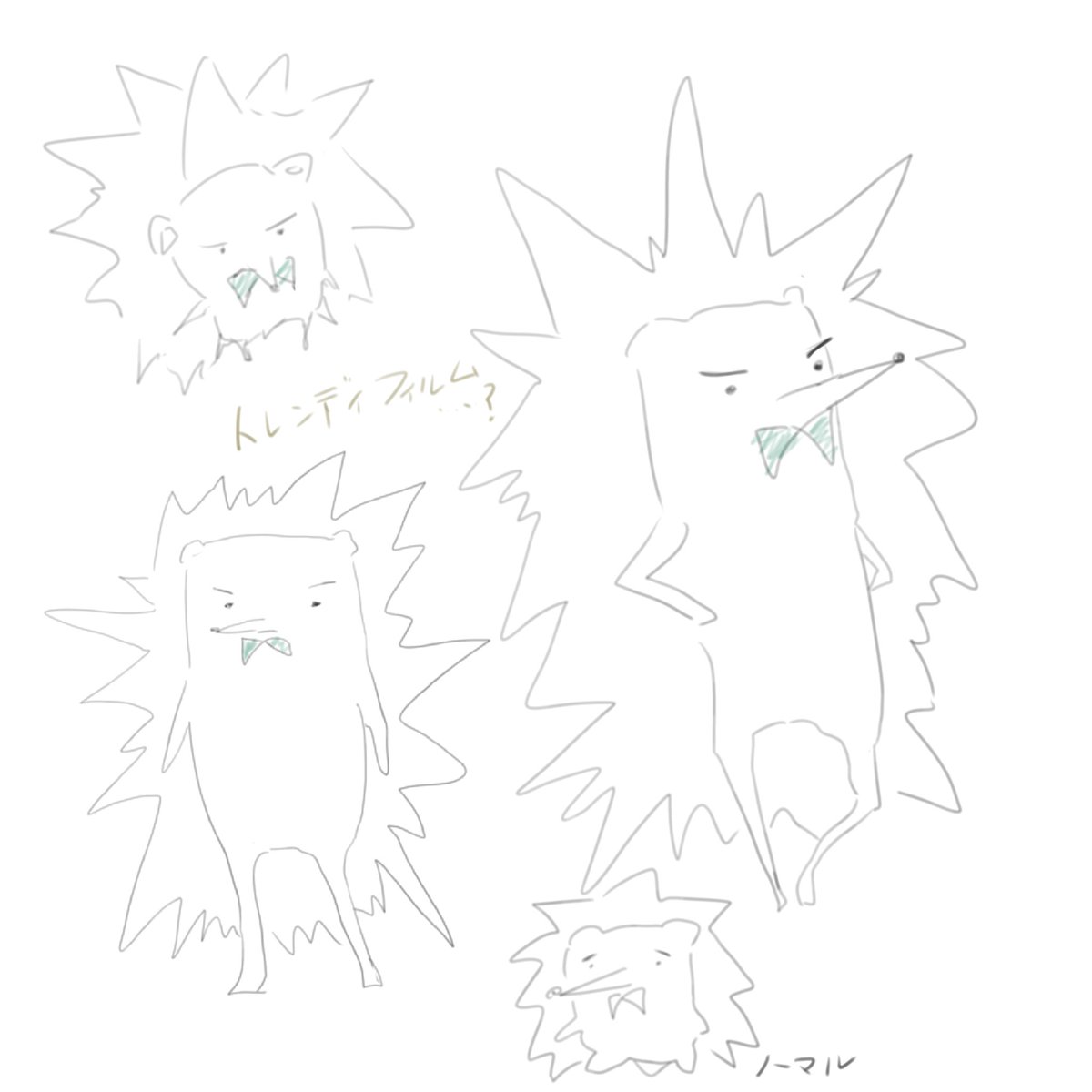 6chib_y's tweet photo. いつかの落書きうにぐり https://t.co/FW4PYFEfiX