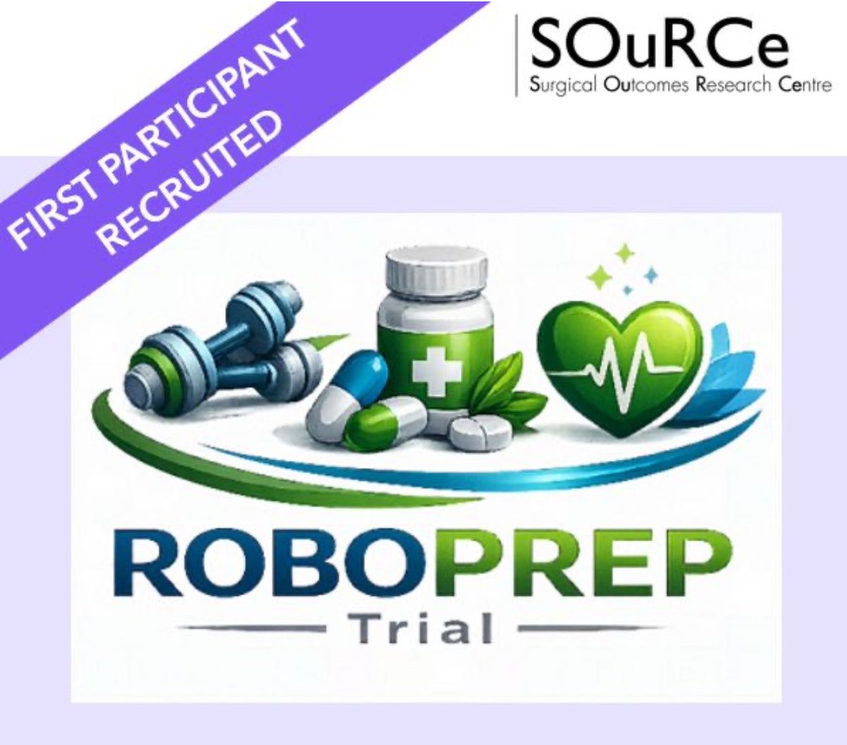 SOuRCe_RPA's tweet photo. SOuRCe is pleased to announce that the 1st participant has been recruited to the #ROBOPREP trial.
ROBOPREP: A #multimodal #prehabilitation and #rehabilitation program to improve recovery after #RobotAssistedRadicalProstatectomy.
An exciting #recruitment milestone!
@SydneyLHD https://t.co/KqqgfjzVGx