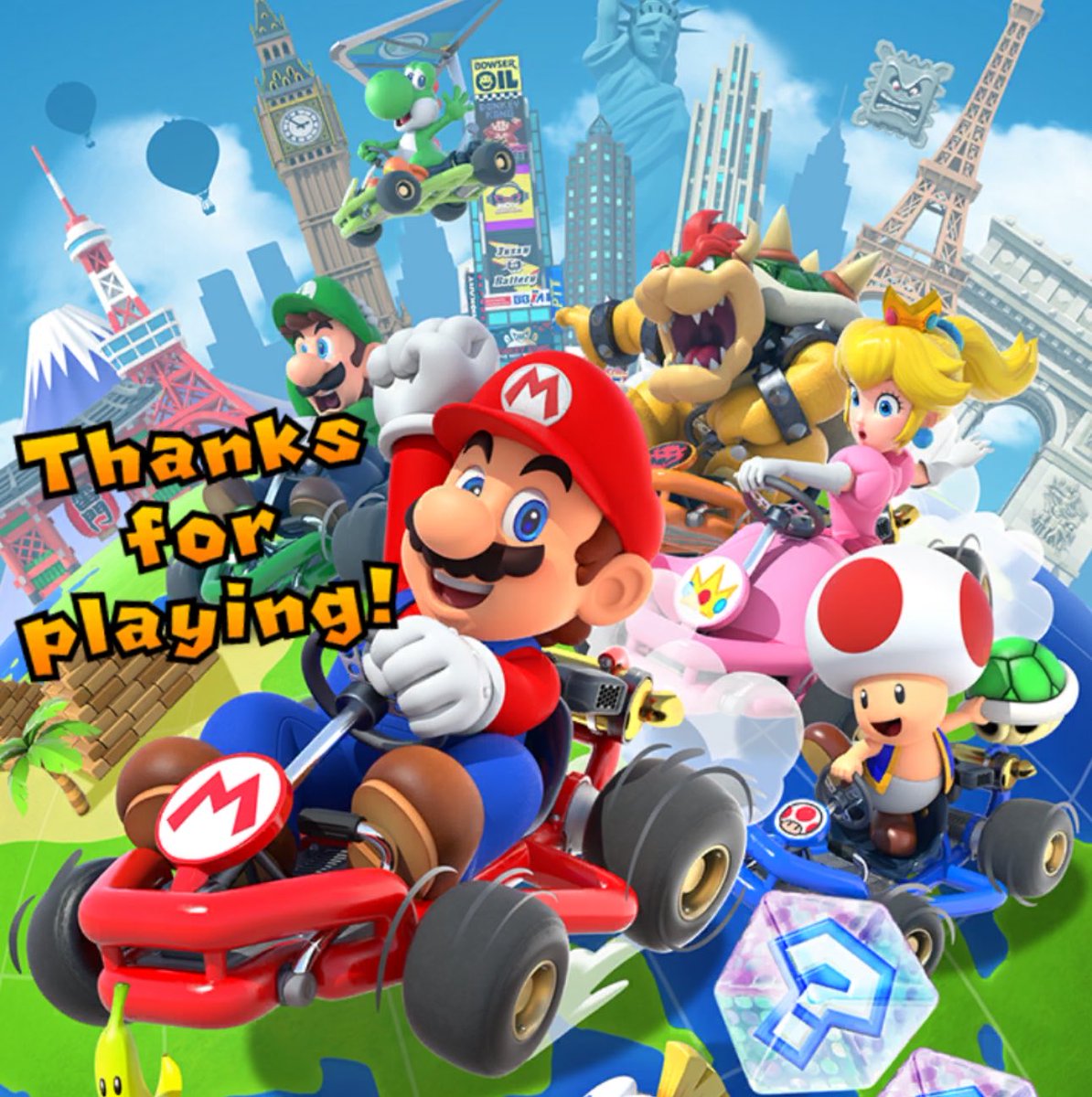 7Roggie's tweet photo. 本日『マリオカート ツアー』が遊べる、実質最終日です。

マリカツは明日の15時にサービス終了します。 https://t.co/CpIFGB5ACq