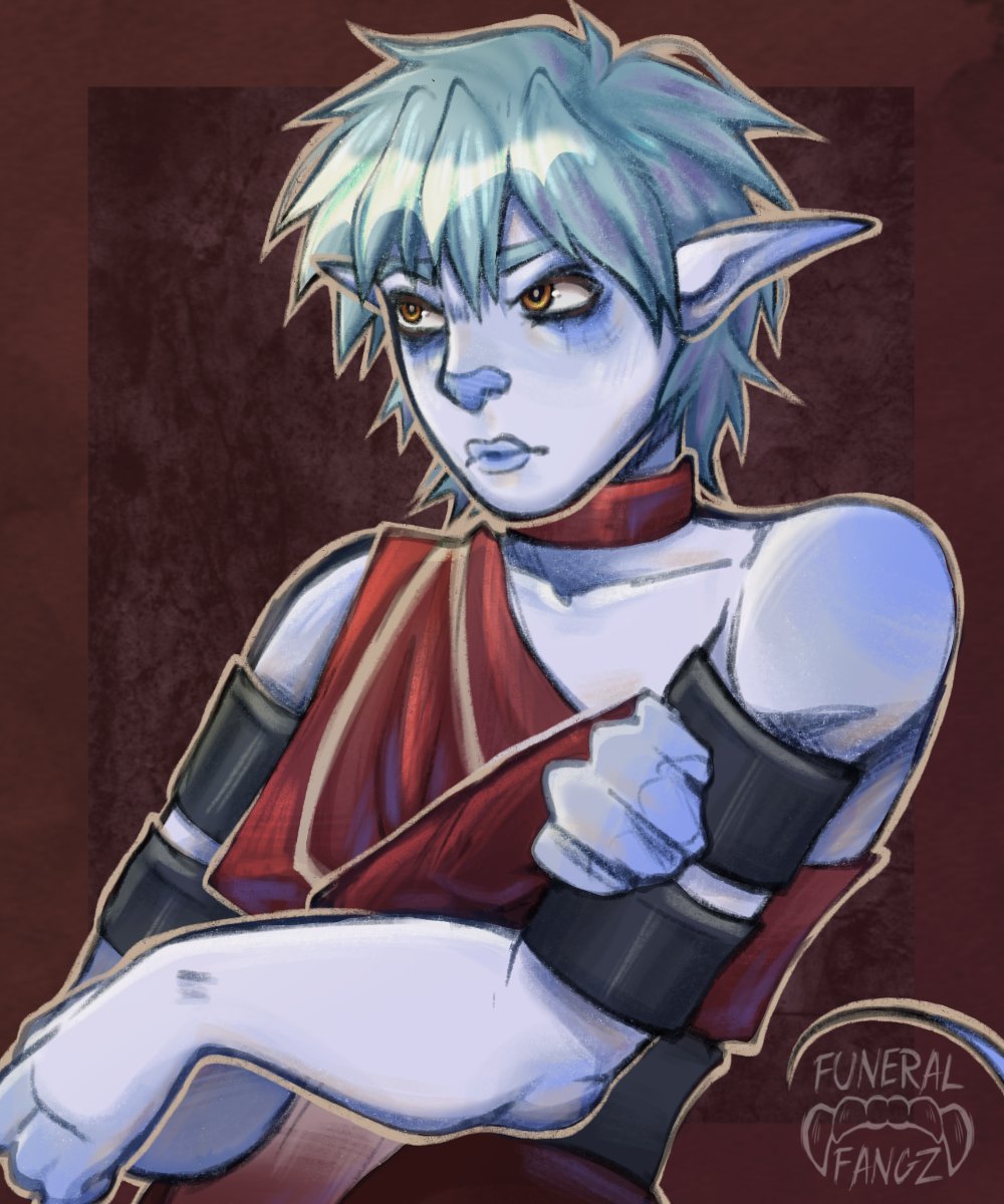 Funeral_fangz's tweet photo. I litteraly only want a few current art examples on this cursid app. Artfight Attack I did on Zaoll_art 

#digitalart #vampire #artfight26 #illustration #ocart #idk https://t.co/AETMhoR4Th