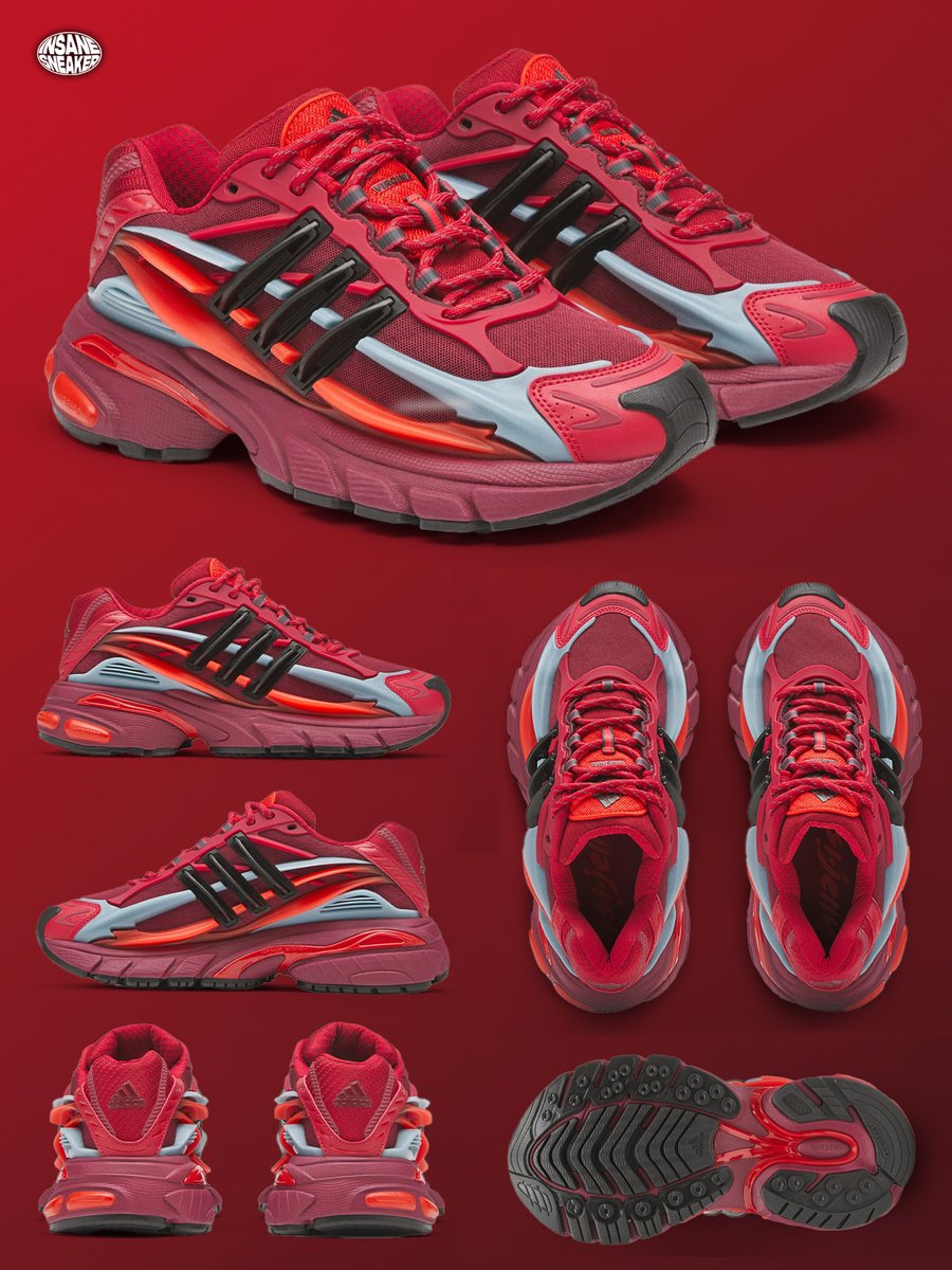 insanesneaker's tweet photo. OFFICIAL IMAGES: Pharrell Williams x adidas Adistar Jellyfish ‘Red’ 🩸

• October 15th
• $300 https://t.co/xMO8H9jUSS