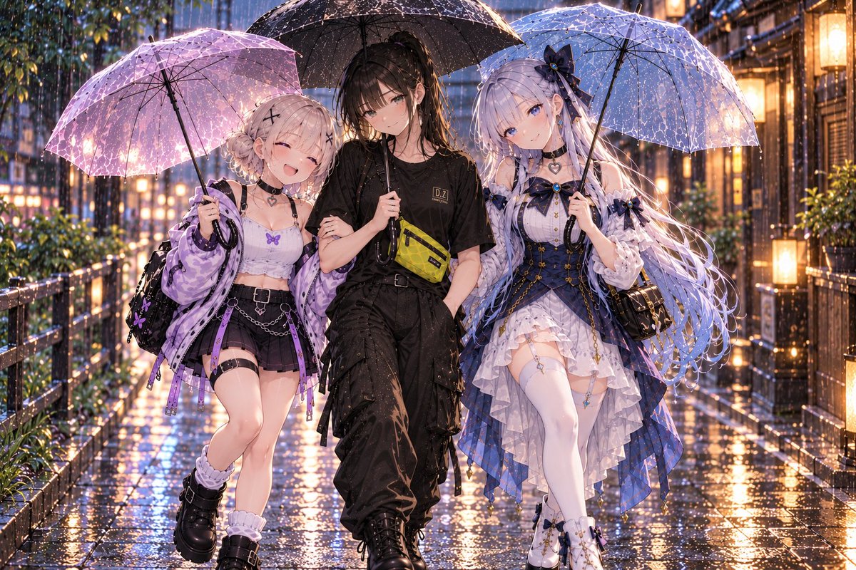 7thDimKing's tweet photo. 雨の日も、3人なら悪くない。

止まない雨は、ない。
Maybe. ☔️

#第7次元
#AIイラスト https://t.co/lLN0AKneGb