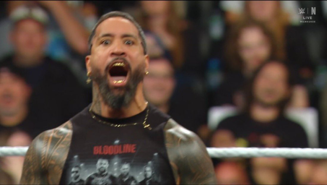 SSMWeitoish's tweet photo. The Bloodline open #WWERAW as reported by Viper Reports

No more playing slow and laying low. Final warning shot to 946 #BOW

A vehicle pulls up Jacob Fatu &amp; The Uso’s rush to the vehicle to find that JAIDA PARKER HAS ARRIVED to #WWERAW and is here to see GM Adam Pearce https://t.co/zldJ80Dy18