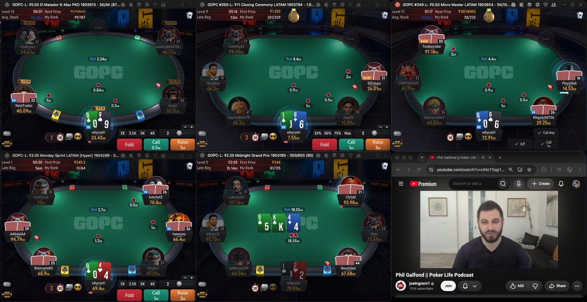 whycanti_poker's tweet photo. made sure that my last #GOPC session was distraction-free. gl all! https://t.co/5P6h8Kggmv