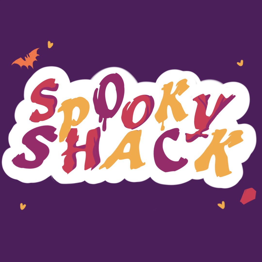 ThaSpookyShack's tweet photo. BOO! did we scare you~? Here's a happy surprise- our logo!!! I hope you love it as much as we dooo🎃 
By our lovely @PapaDraxxula https://t.co/GMWdCA0KhI