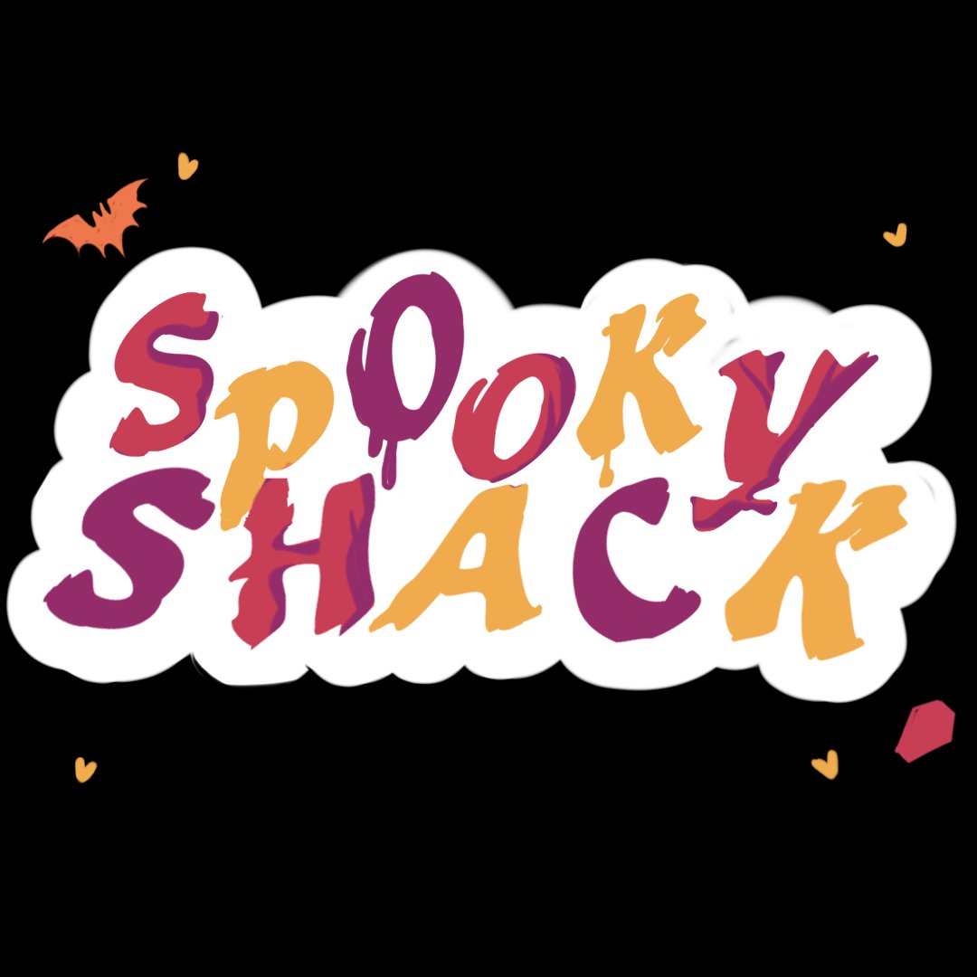 ThaSpookyShack's tweet photo. BOO! did we scare you~? Here's a happy surprise- our logo!!! I hope you love it as much as we dooo🎃 
By our lovely @PapaDraxxula https://t.co/GMWdCA0KhI