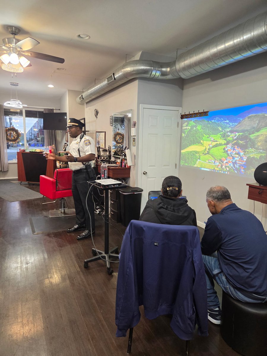 PPD19Dist's tweet photo. Captain Metellus  and Ronald Ryan of Town Watch Integrated hosted our first Town Watch training along the 54th Street corridor another step toward stronger partnerships, greater community engagement, and a safer neighborhood. https://t.co/yg2PUvxrfq