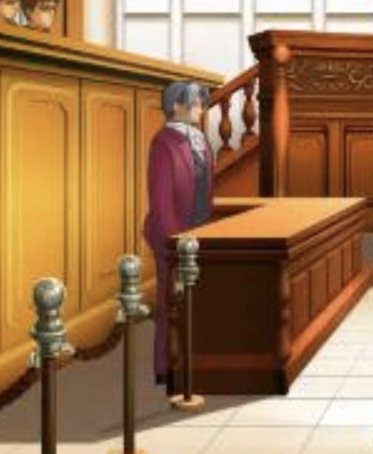 menherakechi's tweet photo. whenever i play the phoenix wright trilogy i just stare at edgeworth in the courtroom. why does he have all that Ass https://t.co/23TglBNEwc
