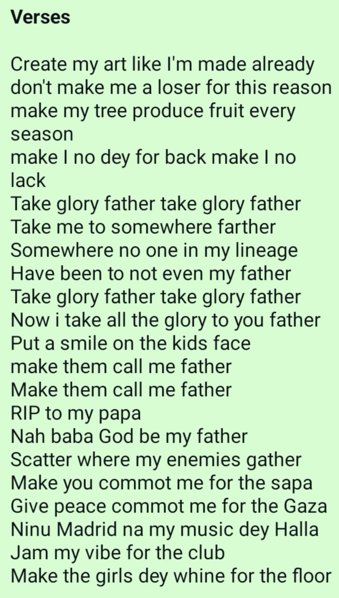 delimabam's tweet photo. Title: Father
Raw, unedited, unrefine vibe
🎶🎶🎶👽👽👽
#vibe #lyrics #writer #production
#composer https://t.co/iFzlveq7bv
