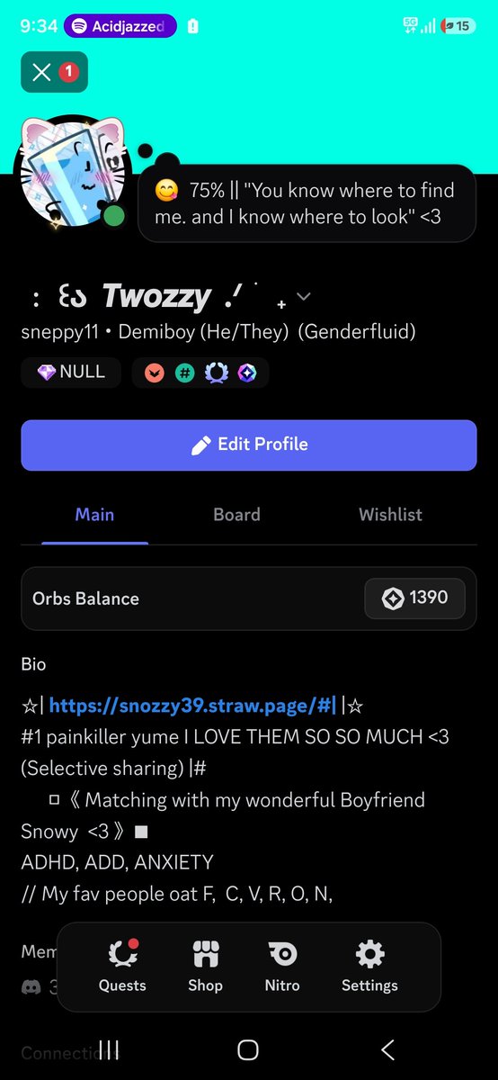 Snozzyqueerboy's tweet photo. Guys go add me on discore im lonely https://t.co/3jbxYBvXZw